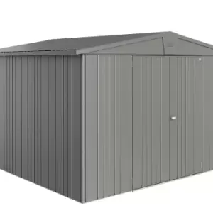 Image of Biohort Europa Metal Garden Shed 10ft3 x 9ft8 Size 7 - Metallic Quartz Grey