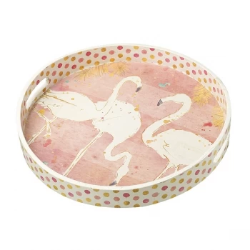 Image of Flamingo Round Tray By Heaven Sends