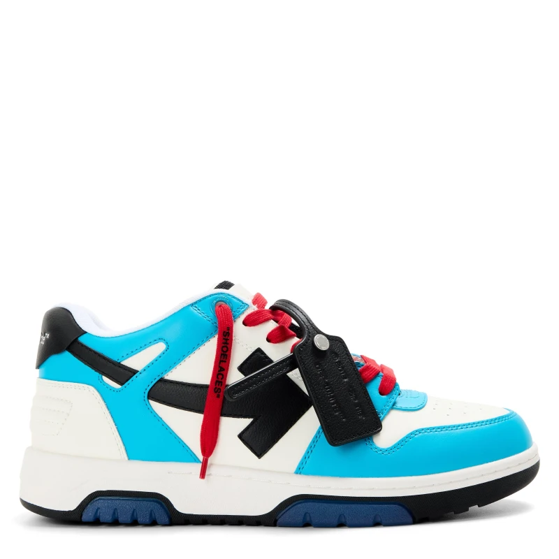 Image of Off White Mens Outofoffice Calf Leather Low-Top Trainers Blue/Black male 6 (39)