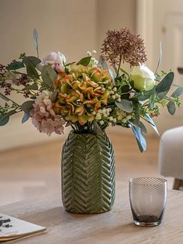 Image of Crossland Grove Glazed Hydrangea Arrangement, Green 5061090000000