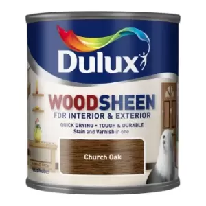 Image of Dulux Woodsheen Church Oak Stain & Varnish 750ml