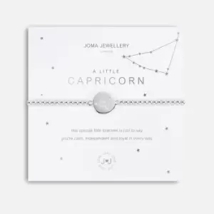 Image of Joma Jewellery Womens A Little Capricorn Silver Bracelet Stretch - Silver