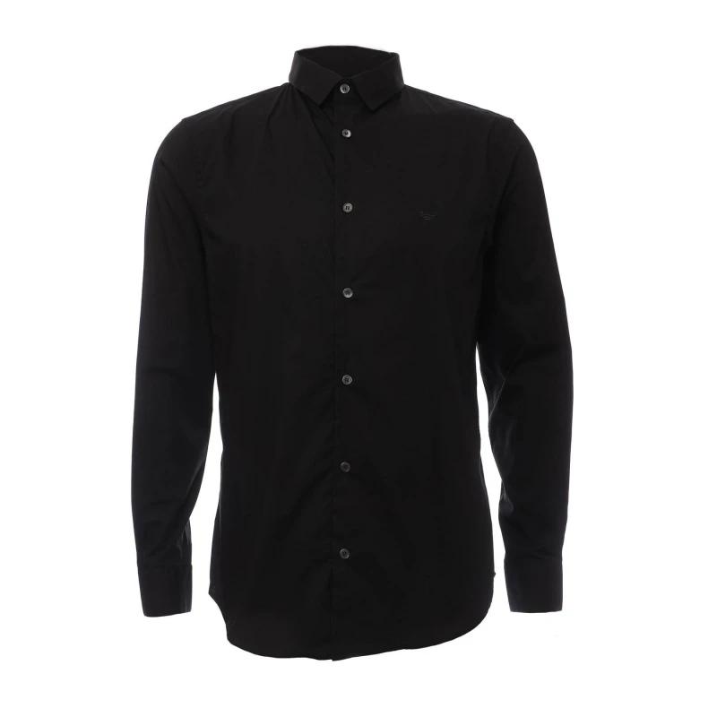 Image of Emporio Armani Stretch Nylon-Blend Shirt Black male S