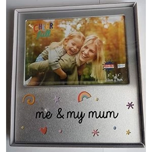 Image of 5" x 3.5" Cheerful Aluminium Photo Frame - Me & My Mum