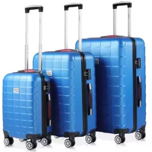 Image of Monzana Exopack Hard Shell Blue Suitcase 3Pcs Set