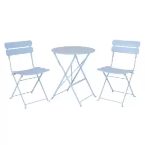 Image of 2 Seater Blue Folding Bistro Set - Garden & Outdoor