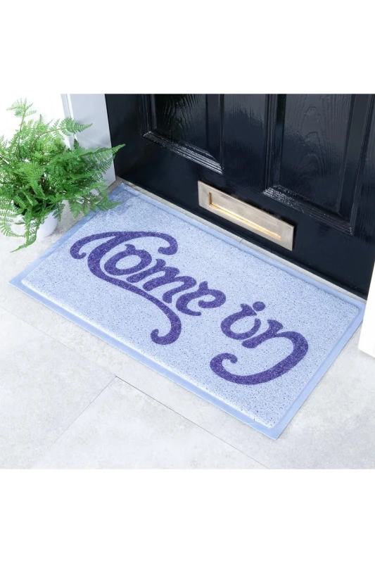 Image of Native Natural Blue Come In Go Away Doormat (70 X 40Cm)
