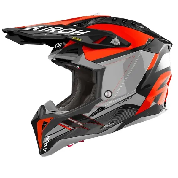 Image of Airoh Aviator 3 Saber Orange Offroad Helmet Size S