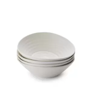 Image of Portmeirion Sophie Conran White Cereal Bowl 7.5" Set Of 4