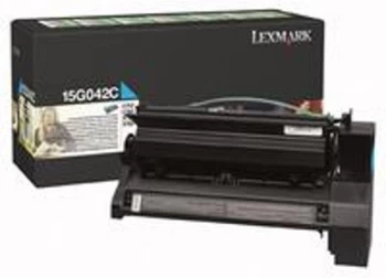 Image of Lexmark 15G042C Cyan Laser Toner Ink Cartridge