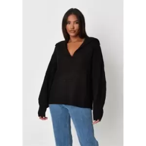 Image of Missguided Sailor Collar Jumper - Black