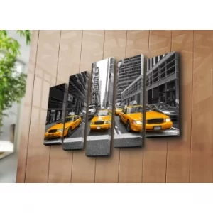 Image of 5PATK-38 Multicolor Decorative Canvas Painting (5 Pieces)