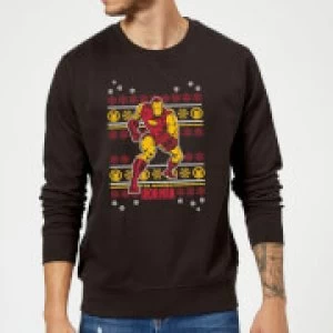 Image of Marvel Comics The Invincible Ironman Black Christmas Sweatshirt - M - Black