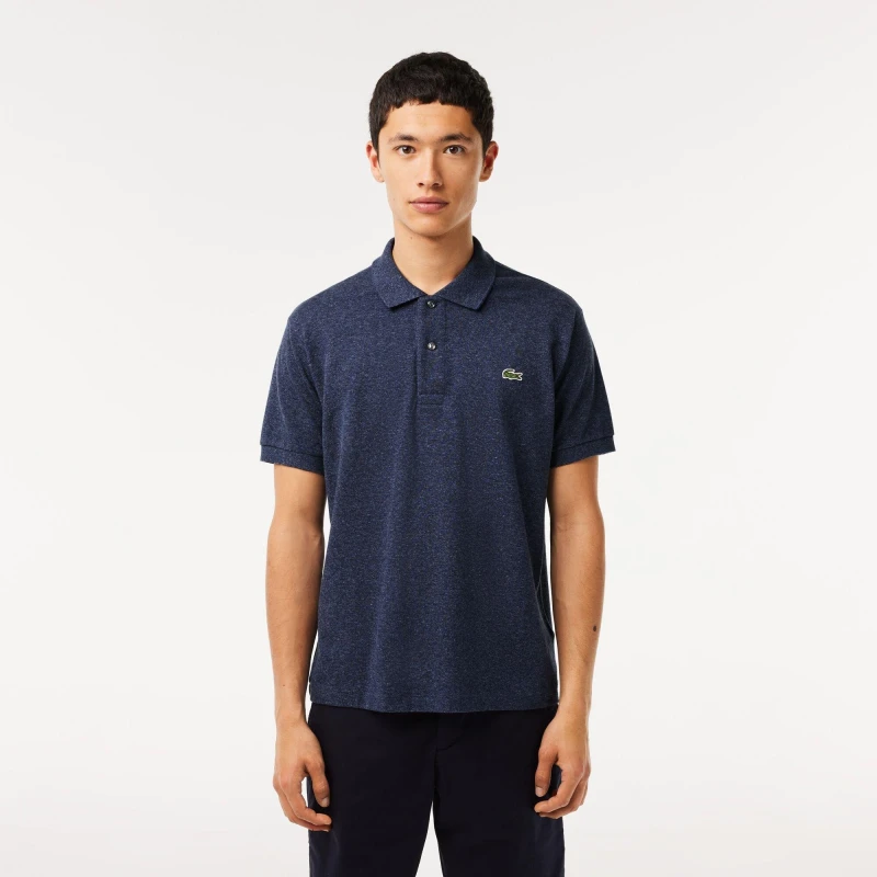 Image of Lacoste Mens Classic Short Sleeve Polo Shirt Heather Nebula male XS