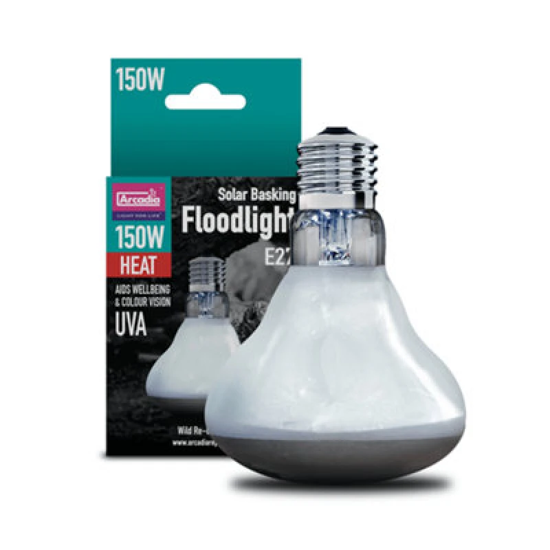 Image of Arcadia Reptile Solar Basking Floodlight Heat Bulb 150W White unisex
