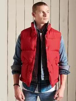 Image of Superdry Mountain Gilet, Red, Size L, Men