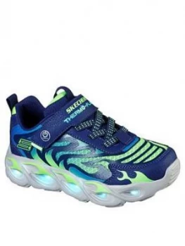 Image of Skechers Boys Thermo Flash Lighted Trainer - Navy