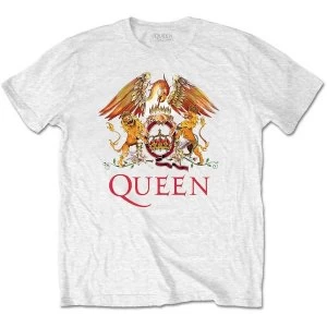 Image of Queen - Classic Crest Mens Large T-Shirt - White