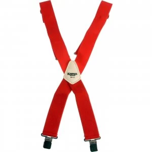 Image of Kunys Work Trouses Braces Red