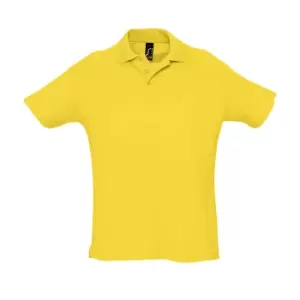 Image of SOLS Mens Summer II Pique Short Sleeve Polo Shirt (XL) (Gold)