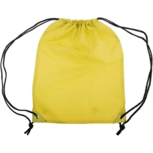 Image of Stafford Plain Drawstring Tote Bag - 13 Litres (Pack of 2) (One Size) (Canary) - Shugon