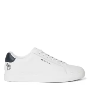Image of Paul Smith Rex Zebra Logo Trainers In White - Size 8