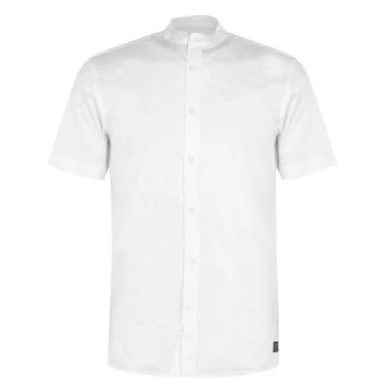 Image of Firetrap Grandad Collar Shirt Mens - White