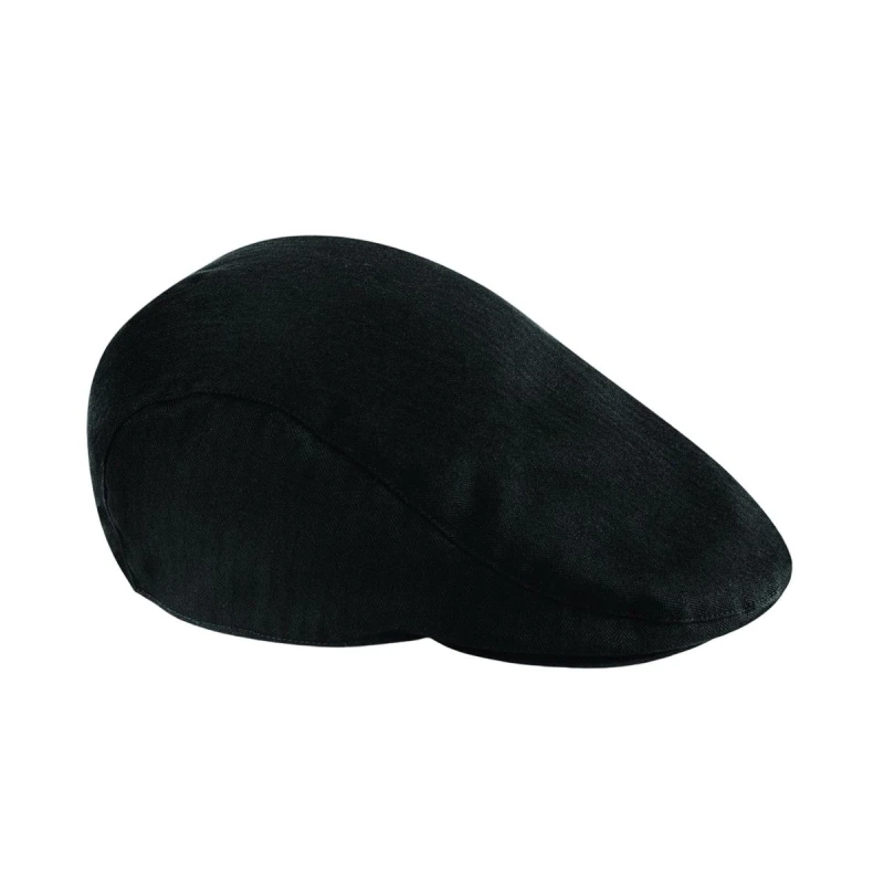 Image of Beechfield Vintage Flat Cap Black unisex