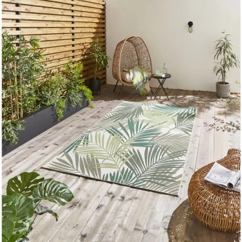 Image of Miami 19433 Green Light Beige 120cm x 170cm Rectangle - Green and Beige