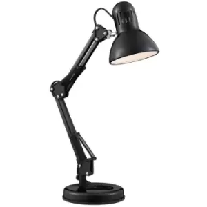 Image of Searchlightlighting - Searchlight Desk Partners - 1 Light Adjustable Desk Lamp Black, E27