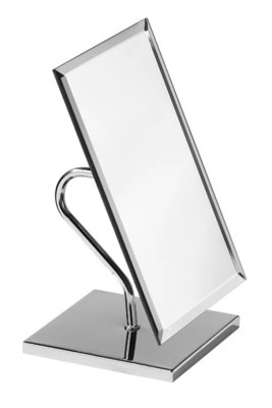 Image of Premier Housewares Free Standing Rectangular Table Mirror, Stable Dressing Mirror, Light Weight Dressing Table With Base Silver unisex