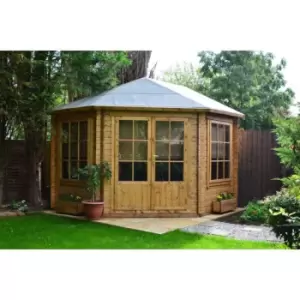 Image of Shire Ardcastle Corner Log Cabin - 10ft x 10 ft