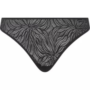 Image of Calvin Klein Thong - Sheer Marquisette - Black