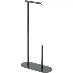 Image of Plaza Toilet Roll & Spare Paper Holder - Grey