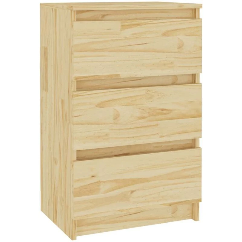 Image of VIDAXL Bedside Cabinet 40x29.5x64cm Solid Pine Wood Vidaxl 8720286607831