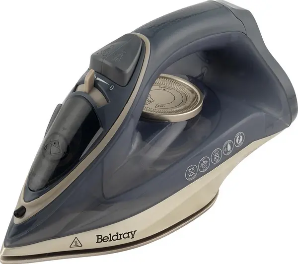 Image of BELDRAY 2-in-1 Titanium Edition BEL01609 Steam Iron - Grey & Gold, Silver/Grey,Gold 5054061508307