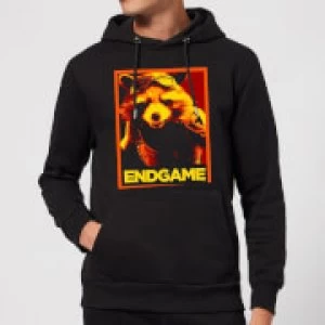 Image of Avengers Endgame Rocket Poster Hoodie - Black