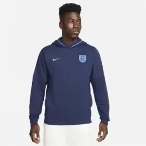 Image of Nike England Travel Hoodie 2022 2023 Adults - Blue