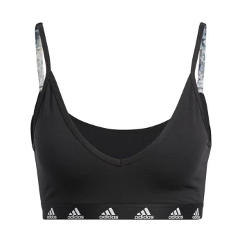 Image of adidas Purebare Light-Support Bra Womens - Black / White