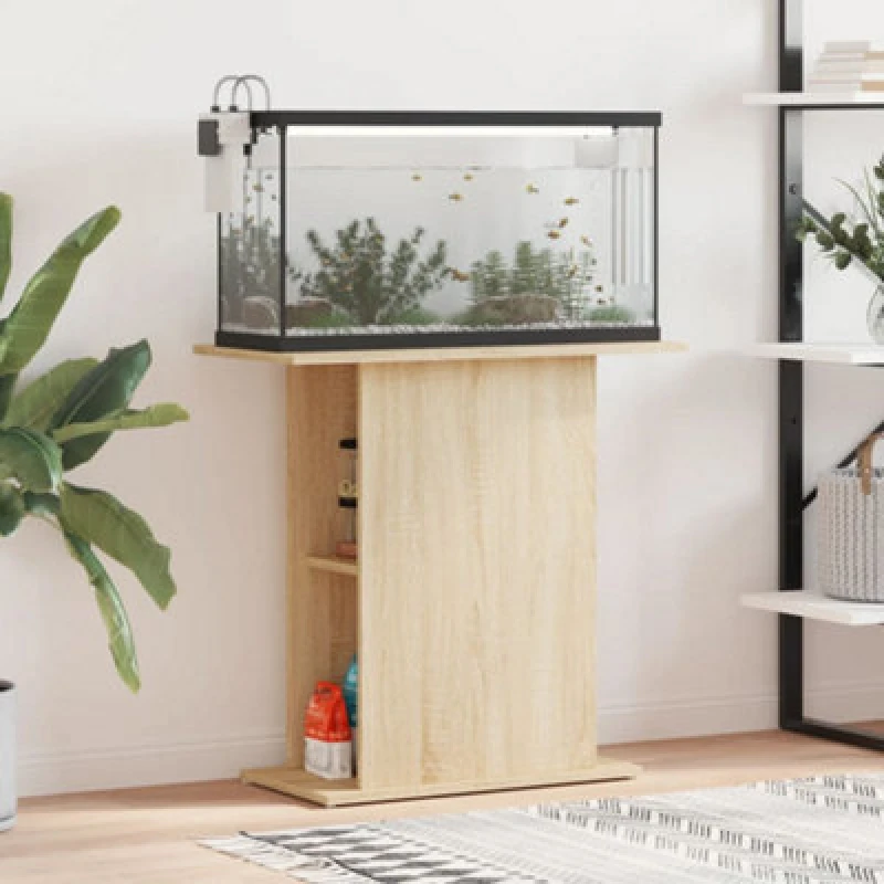 Image of vidaXL Aquarium Stand Sonoma Oak 36x75x72.5cm Engineered Wood, Brown 833650