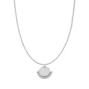 Image of Personalised Diamand Cut Adjuster Heart Necklace PSCDCADJ3060