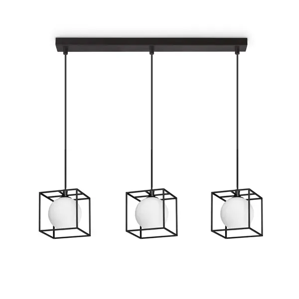 Image of Lingotto 3 Suspension Light Bar Pendant Ceiling Light Matte Black