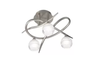 Image of Loop Ceiling 3 Light G9 ECO, Satin Nickel