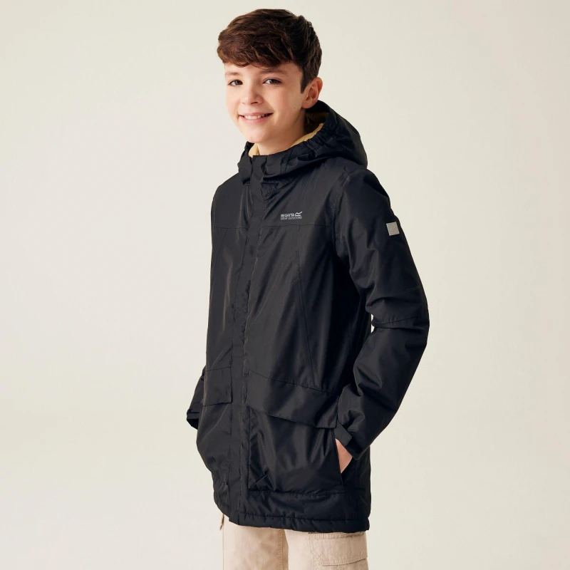Image of Regatta Kids Farbank Jacket - Black(Oat) Black(Oat) 13 Years