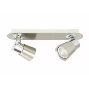 Image of Cristal Record Lighting - Cristal Iris 2-Light 31.5cm Flush Mount GU10 Nickel Chrome