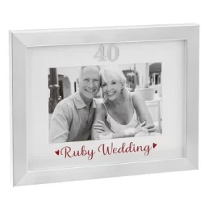 Image of Silver Event Frame Ruby Wedding 6x4
