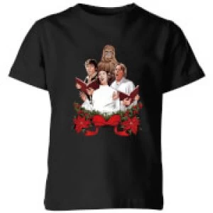 Image of Star Wars Jedi Carols Kids Christmas T-Shirt - Black - 7-8 Years
