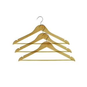 Image of Robert Dyas Natural Wooden Hanger - 6 Pack