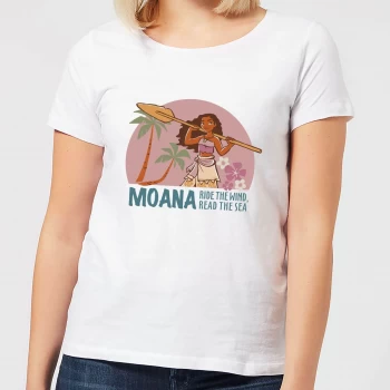 Image of Moana Read The Sea Womens T-Shirt - White - 3XL