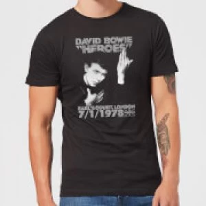Image of David Bowie Heroes Earls Court Mens T-Shirt - Black - M